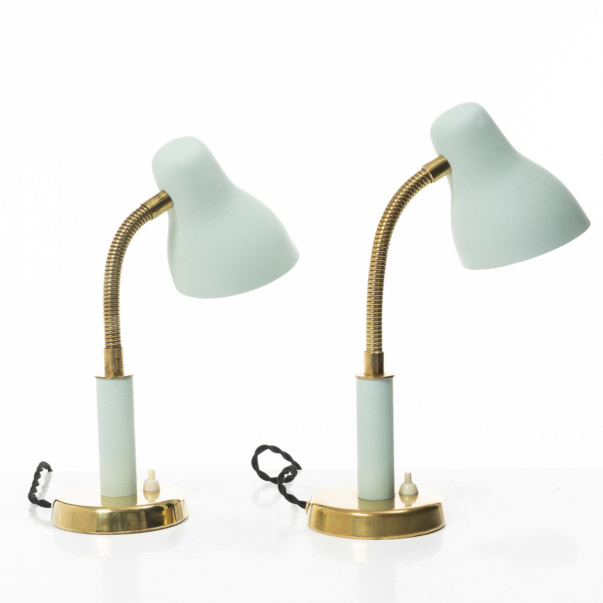 Bertil Brisborg, bordslampor, ett par, modell 32535, Nordiska Kompaniet, 1950-tal.