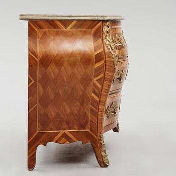 A rococo  gilt-brass mounted and rosewood parquetry commode by J. H. Reimers (master in Stockholm 1754-73).