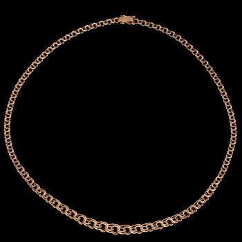 COLLIER, 18k guld, Tore Clareus, Stockholm, 1900-talets tredje kvartal. Vikt 19 g.