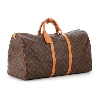 255. LOUIS VUITTON, a monogram canvas weekend bag, "Keepall 60", 1986.