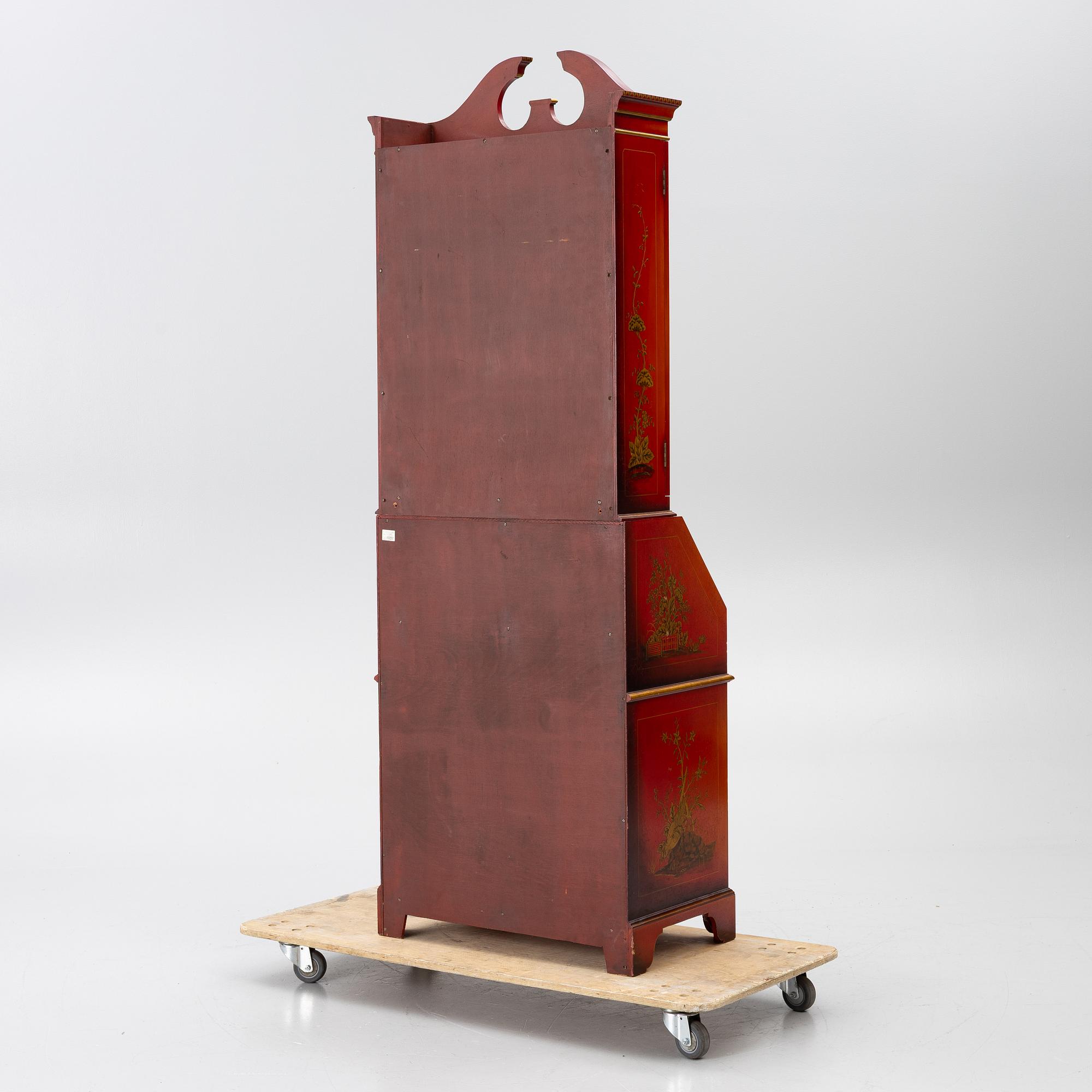 Writing cabinet, chinoiserie style, 20th century.