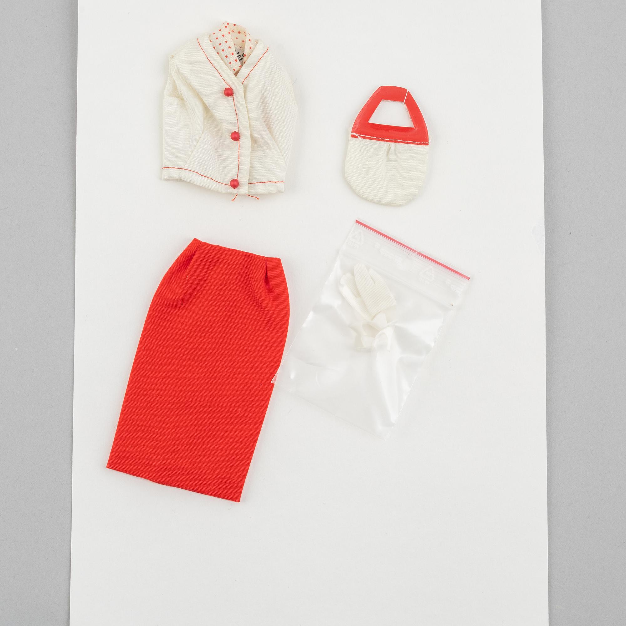 Clothing sets, Barbie, 4 pcs, including "Barbie White Magic 1607" & "Barbie Saturday Matinee 1615", Mattel, 1960s.