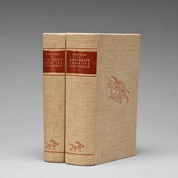 667. A BOOK by Osvald Sirén, Kinas konst under tre årtusenden. Vol I-II. Stockholm, 1943.