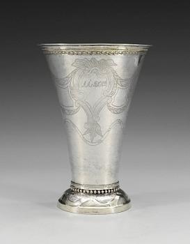 704. BÄGARE, silver. E.Ernander, Uppsala 1795.