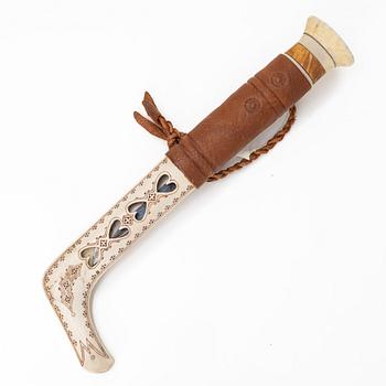 Bengt Olaf Unga, half-horn knife, signed.