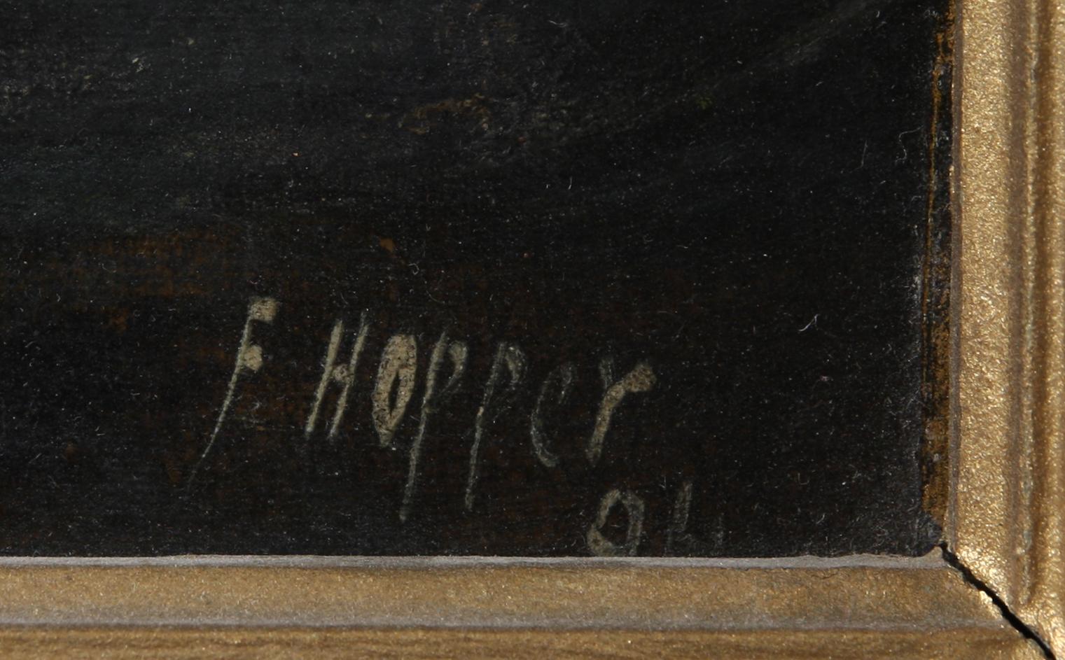 OKÄND KONSTNÄR, olja på duk, sign "F Hopper" o dat "94".