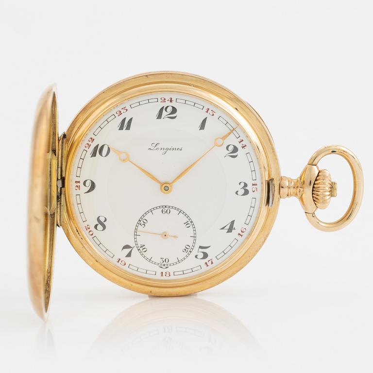 Longines, pocket watch, 50,5 mm, hunter,