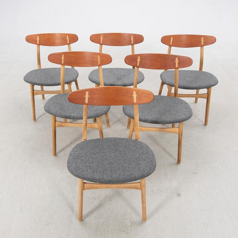 Hans J. Wegner, Chairs 6 pcs, "CH-30", 1950s-60s.
