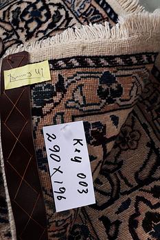 A carpet, Nain, part silk, 9 laa, ca 290 x 196 cm.