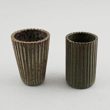 Two stoneware vases by Arne Bang, Denmark, second half of the 20th century.