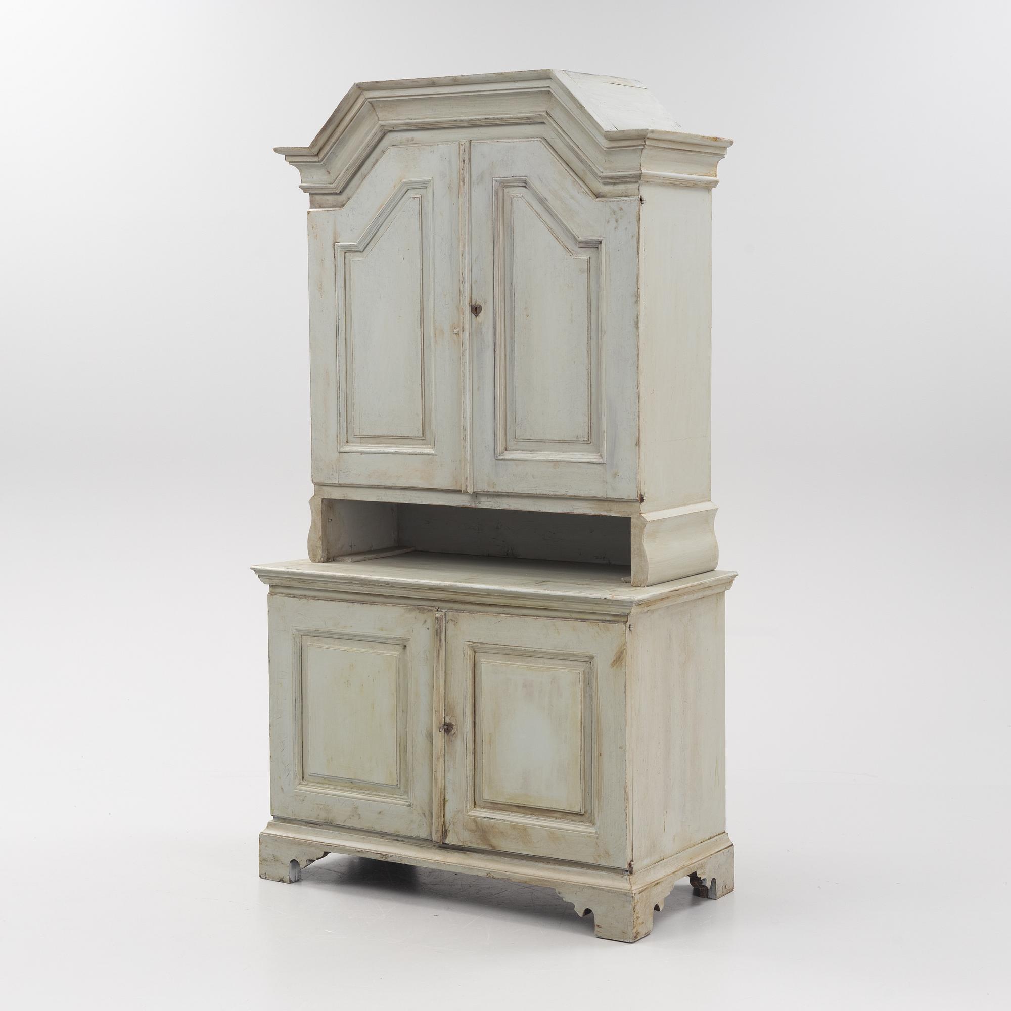 A painted cabinet, 19th Century.