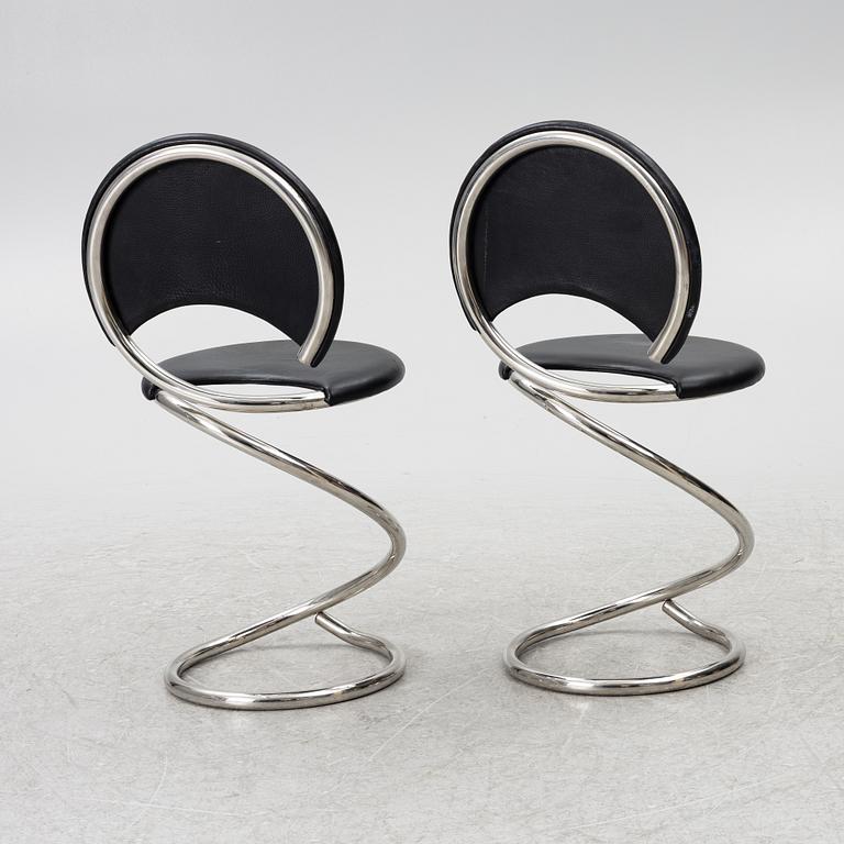 Poul Henningsen, a pair of 'Snake' chairs, Denmark.