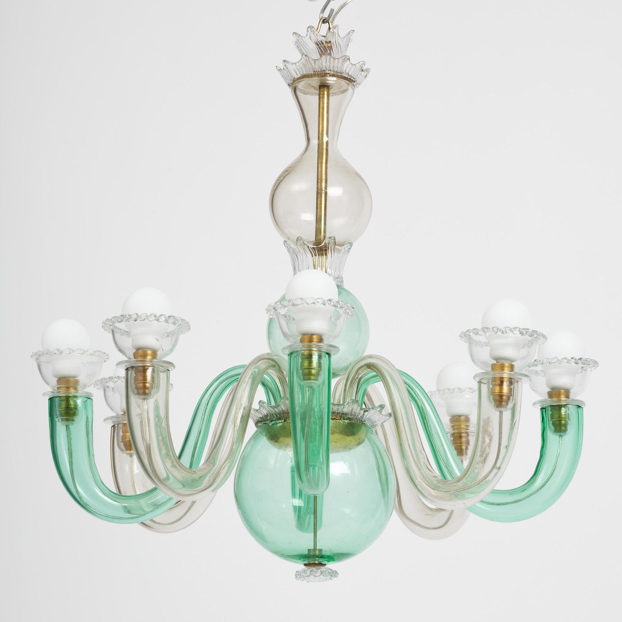 Gio Ponti, ljuskrona, Venini, Murano, Italien, 1945-50.