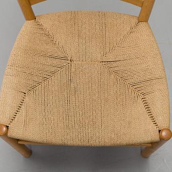 KAARE KLINT, chairs, a pair, "Kirkestolen", Gemla, Diö. Signed with label. Probably 1960s / 70s.
