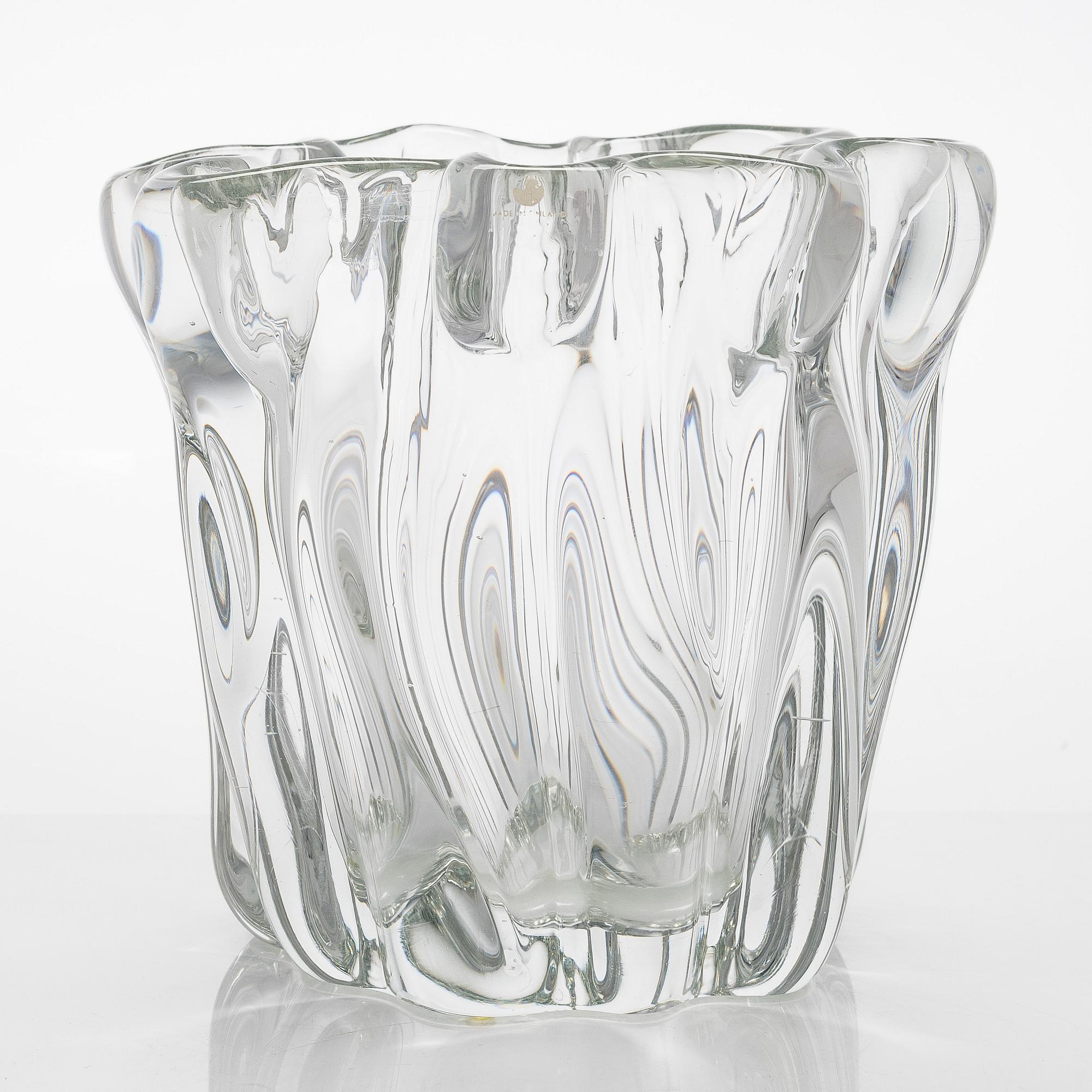 Tapio Wirkkala, maljakko, "Kalvolan kanto", signeerattu Tapio Wirkkala 3241.