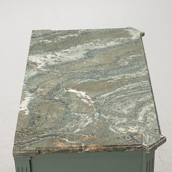 A Gustavian style chest of drawers, second half of the 20th century.