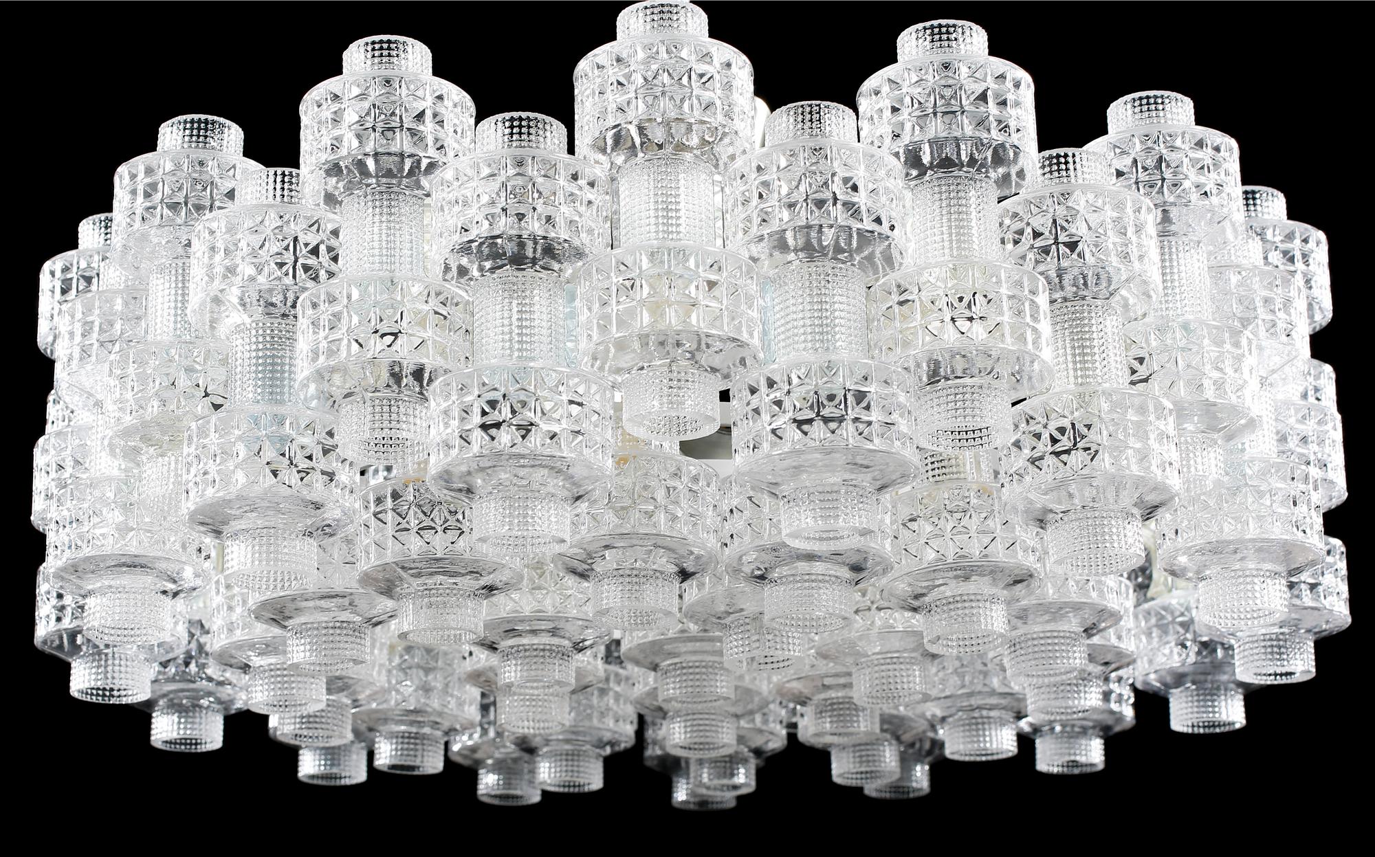 GERT NYSTRÖM, taklampa, "Festival", Fagerhult, 1900-talets andra hälft. Höjd ca 30 cm.