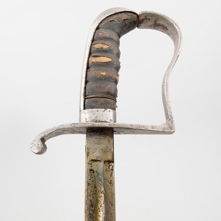 Sabel, tysk, 1800-talets slut, med balja.