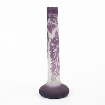Emile Gallé, vas, överfångsglas, Nancy, Frankrike efter 1904.