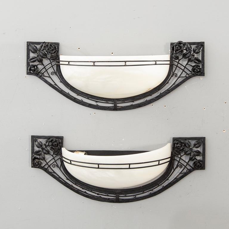 Vägglampor ett par Art Nouveau-stil 1900-talets slut.