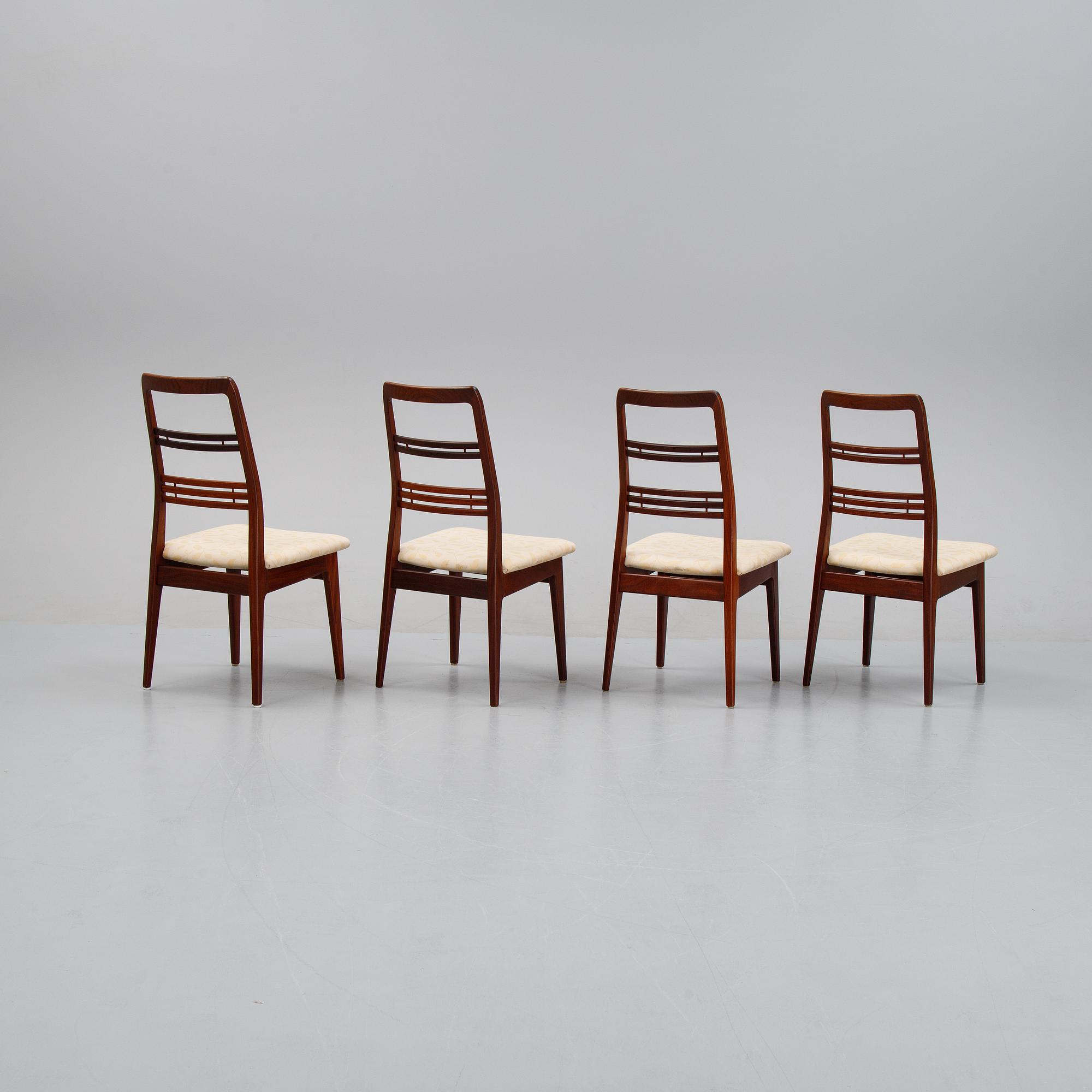 Svante Skogh, a set of four chairs from the 'Rosetto' -series from Abrahamssons Möbelfabrik, designed 1957.