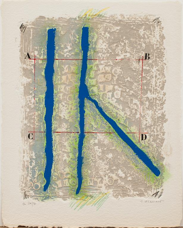 JAMES COIGNARD, mapp, 4 st,carborundumetsning. PLAISIR À LA TEMPÊTE. Numrerade 24/30 och signerade. Éditions Semios...