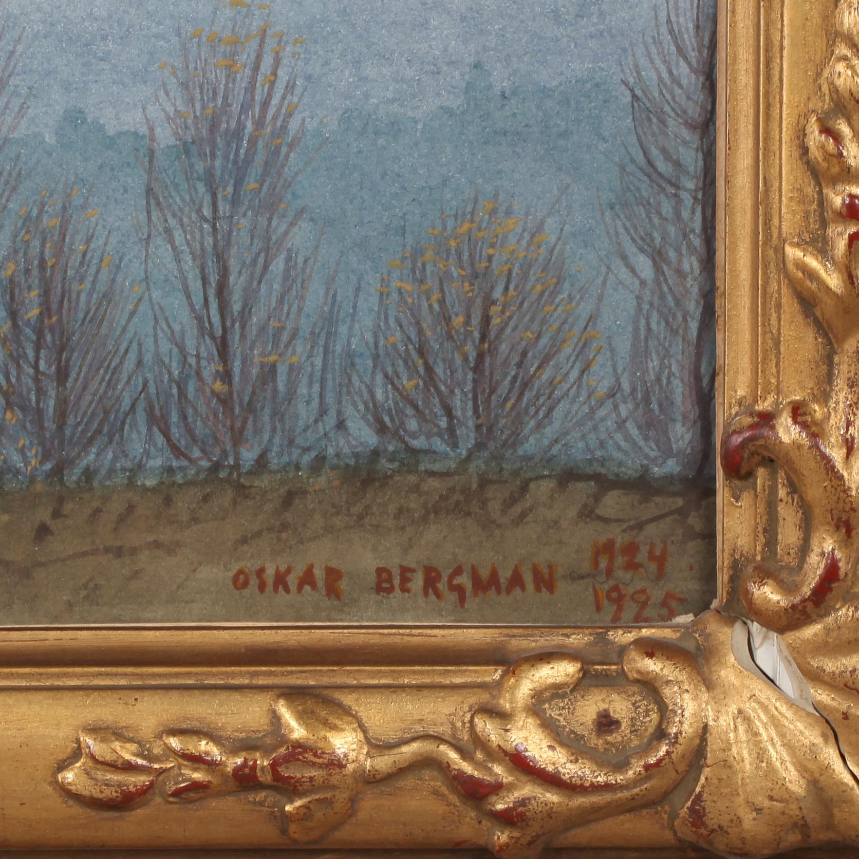 OSKAR BERGMAN, akvarell, signerad och daterad 1924/1925.