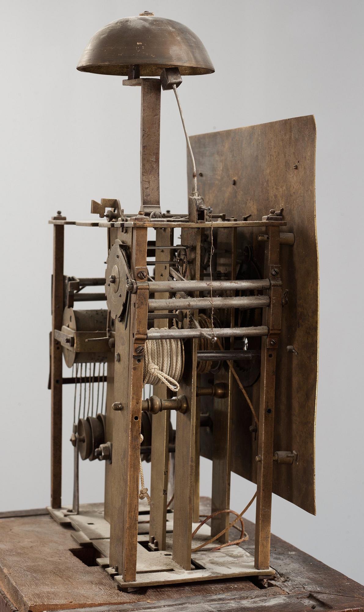 A Baroque late 17th century longcase clock by Johannes Fischer, probably Dutch.