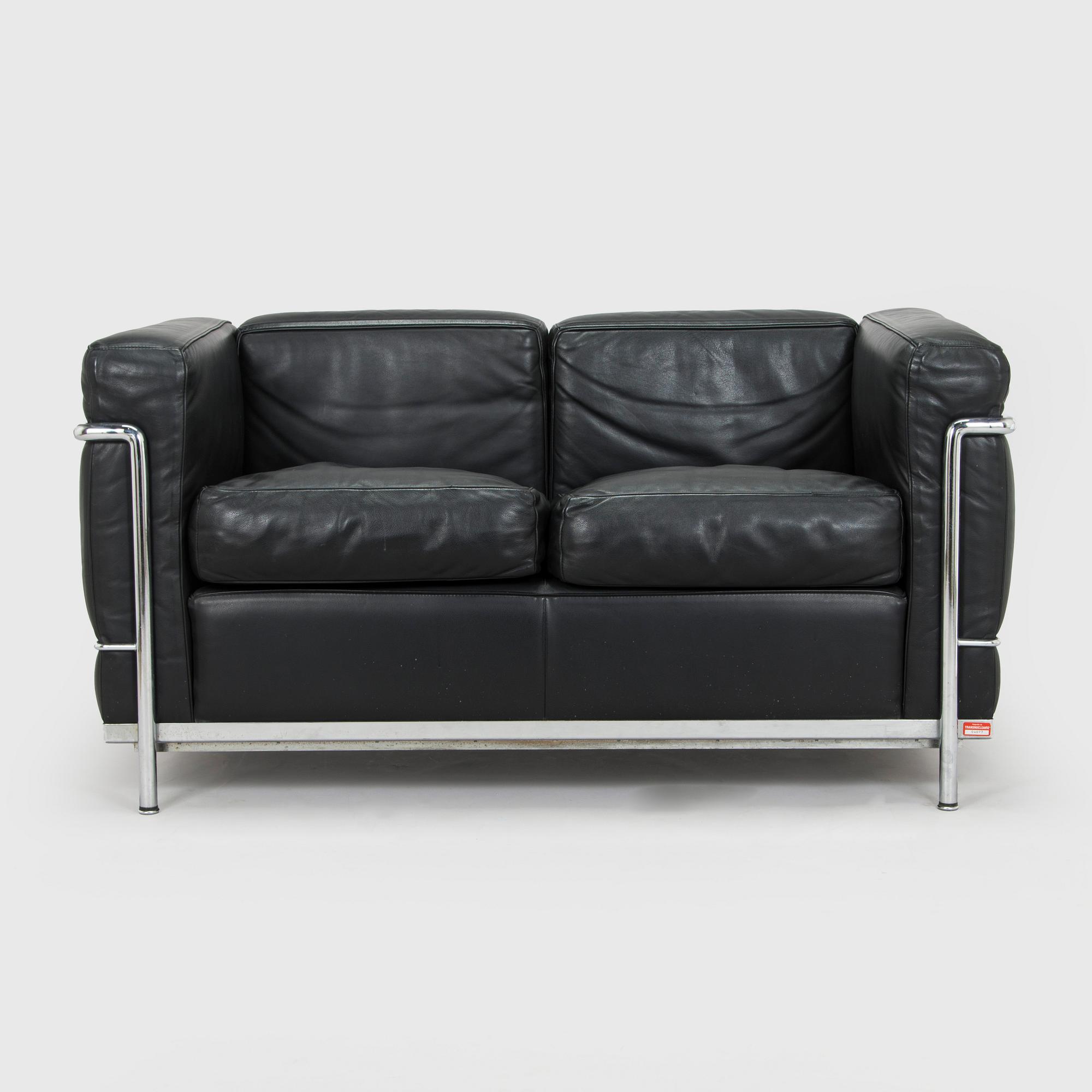 Pierre Jeanneret, Charlotte Perriand & Le Corbusier, soffa, "LC 2", Cassina, Italien.