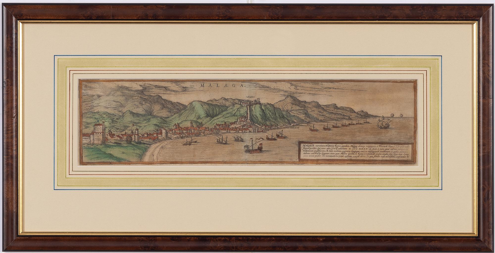 Frans Hogenberg, Malaga from the seaside.