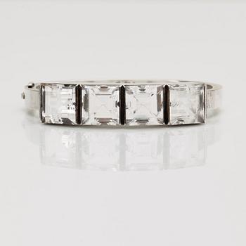 Wiwen Nilsson, armband, Lund 1939, sterling med bergkristall.