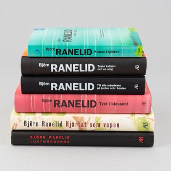 Björn Ranelid, books, 6 pcs, signed.