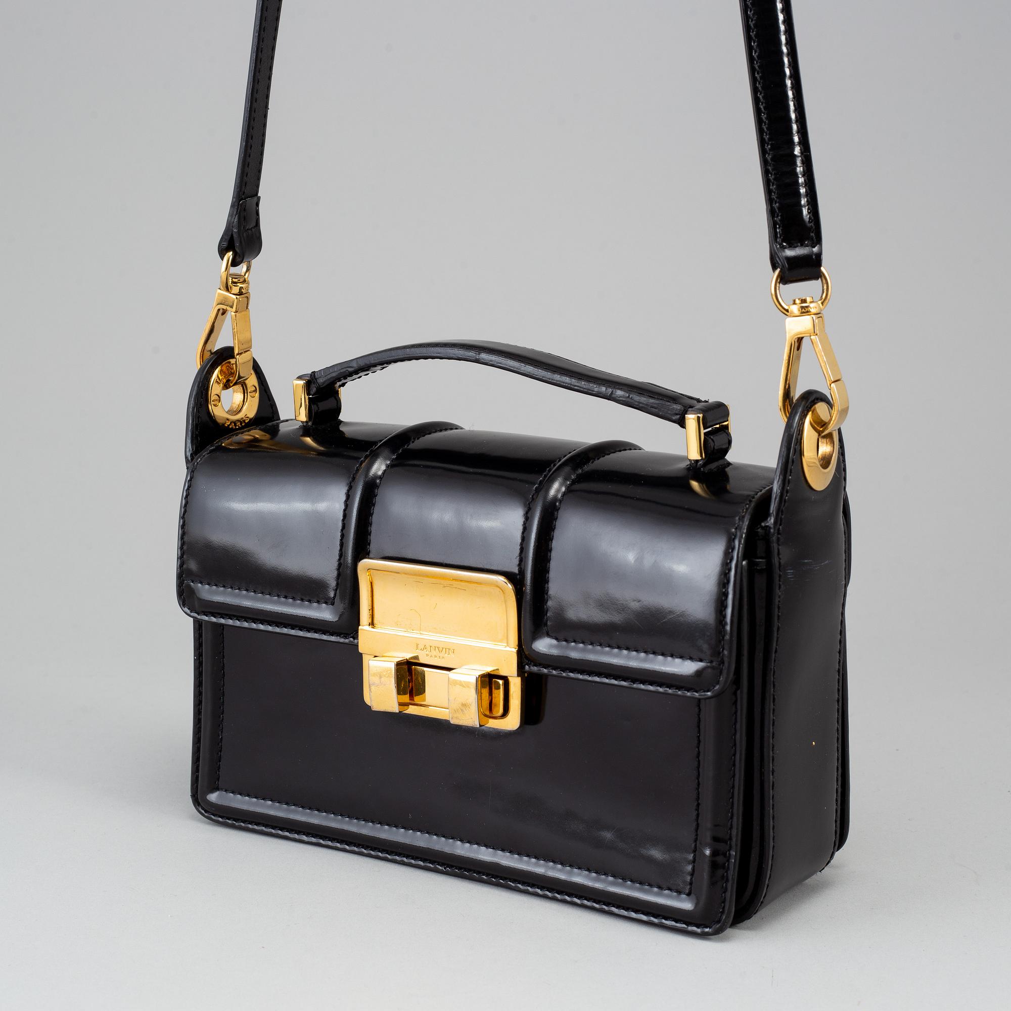 LANVIN, a patent leather handbag.