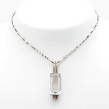 Stigbert, necklace of silver and step-cut rock crystal, Heribert Engelbert Stockholm 1944.