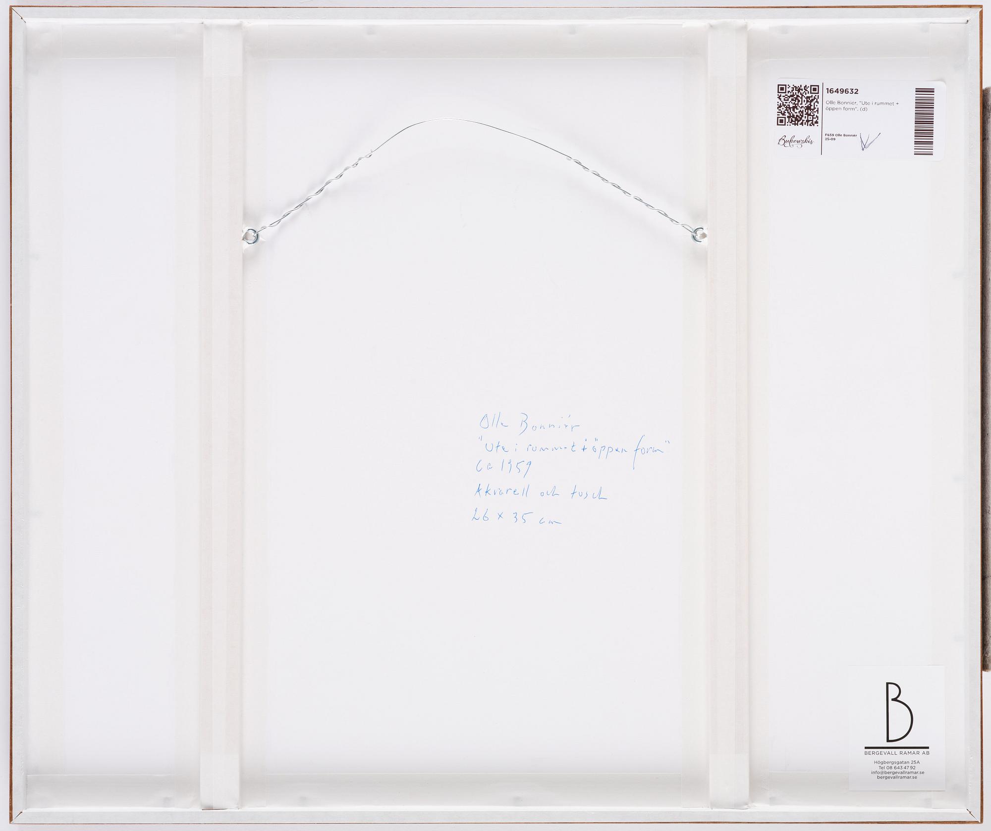 Olle Bonniér, "Ute i rummet + öppen form".