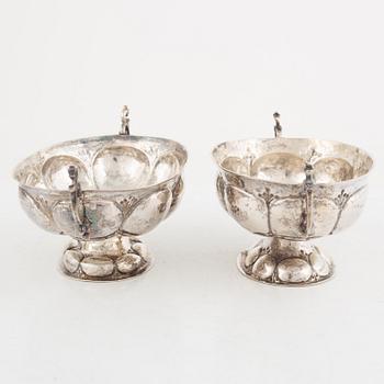 Two silver brandy-bowls, Nothern Europe, 18th century, unidentified maker's mark.