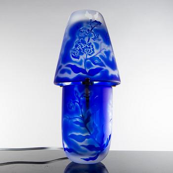 ASTRID GATE, tablelamp, glass, signed, 1984.