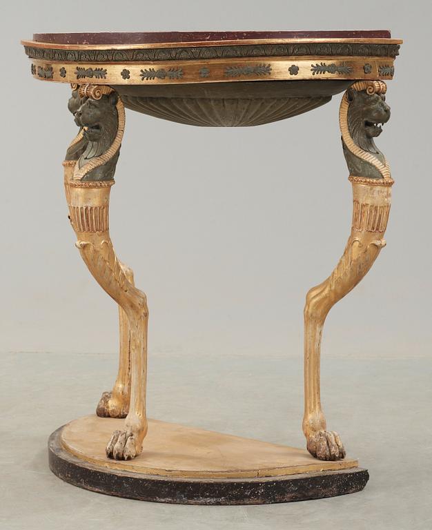 KONSOLBORD. Sengustavianskt stockholmsarbete, tidigt 1800-tal.