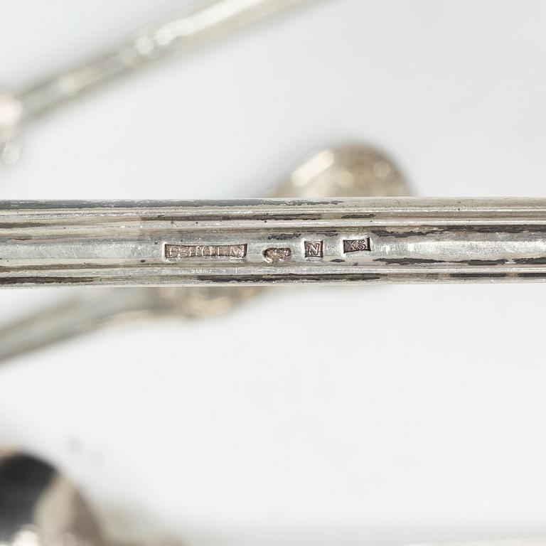Cutlery, 8 pieces, silver, Sweden, 19th/20th century.
