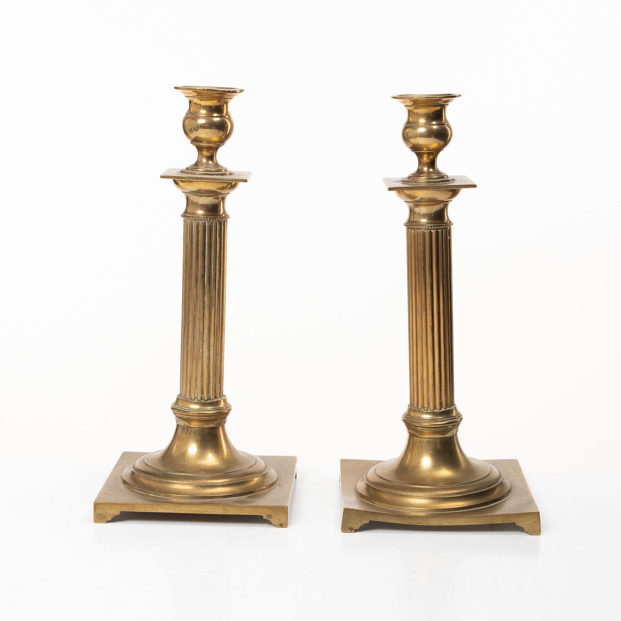 Skultuna Messingsbruk, Candlesticks, a pair, early 20th century.