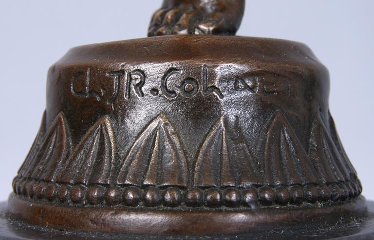 SKULPTUR, brons, märkt CL.JR. COLENEI, 2000-tal.