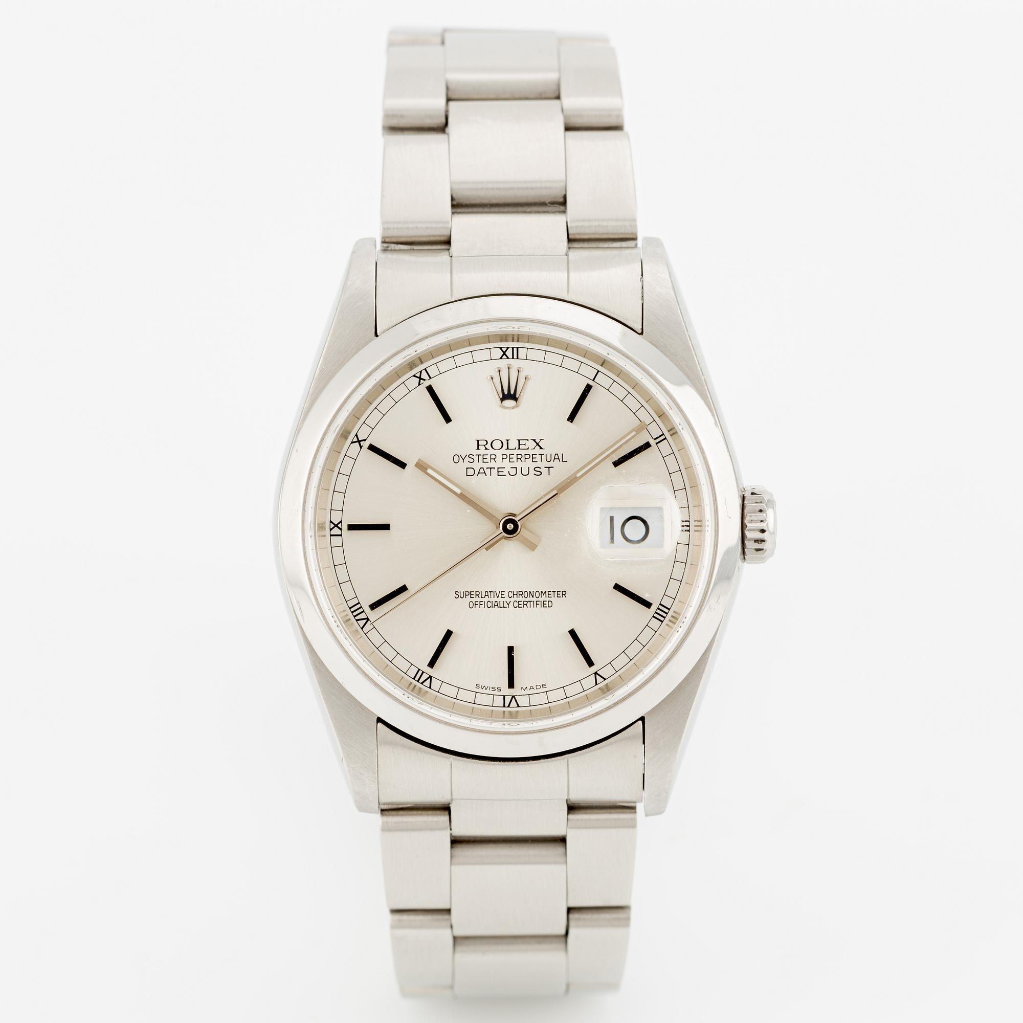 Rolex, Datejust, wristwatch, 36 mm.