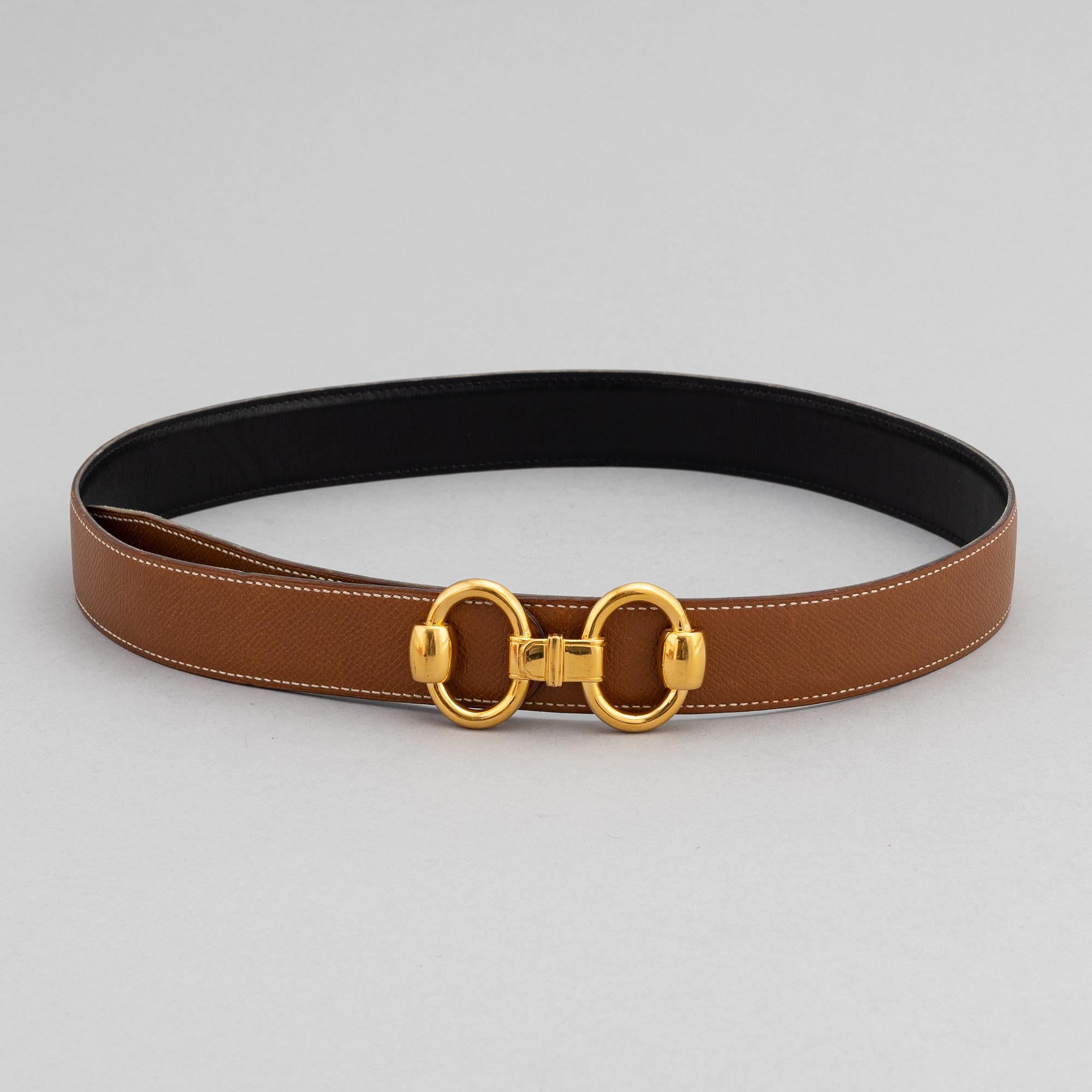 Hermès, a reversible leather belt, 1995.