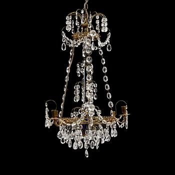 LJUSKRONA, gustaviansk stil, 1900-talets mitt. Höjd ca 72 cm.
