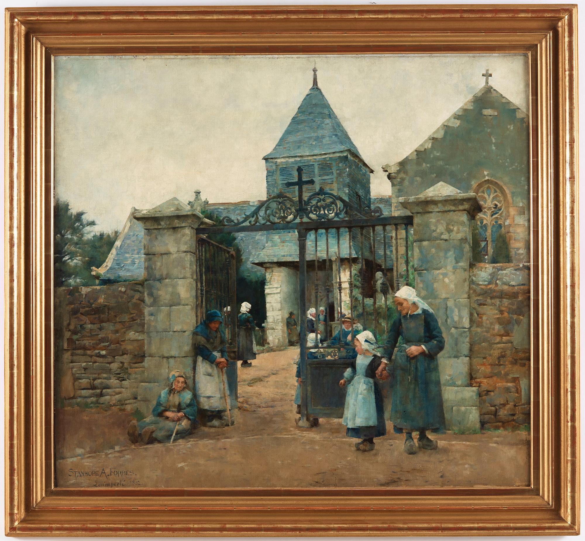 Stanhope A. Forbes, Utanför Chapelle Saint-David i Quimperlé, motiv från Bretagne.