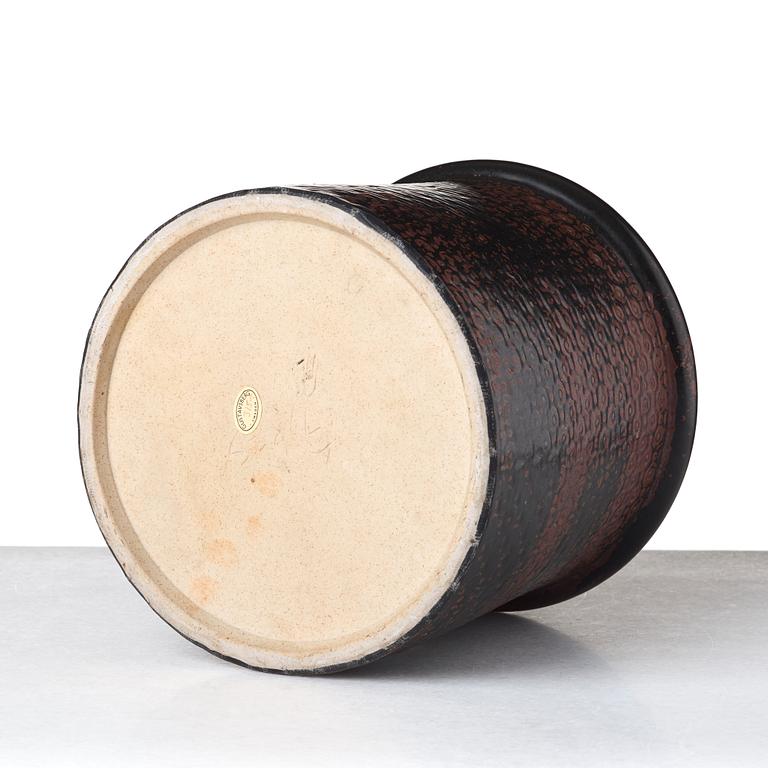 Stig Lindberg, a stoneware vase, Gustavsberg studio, Sweden 1966.