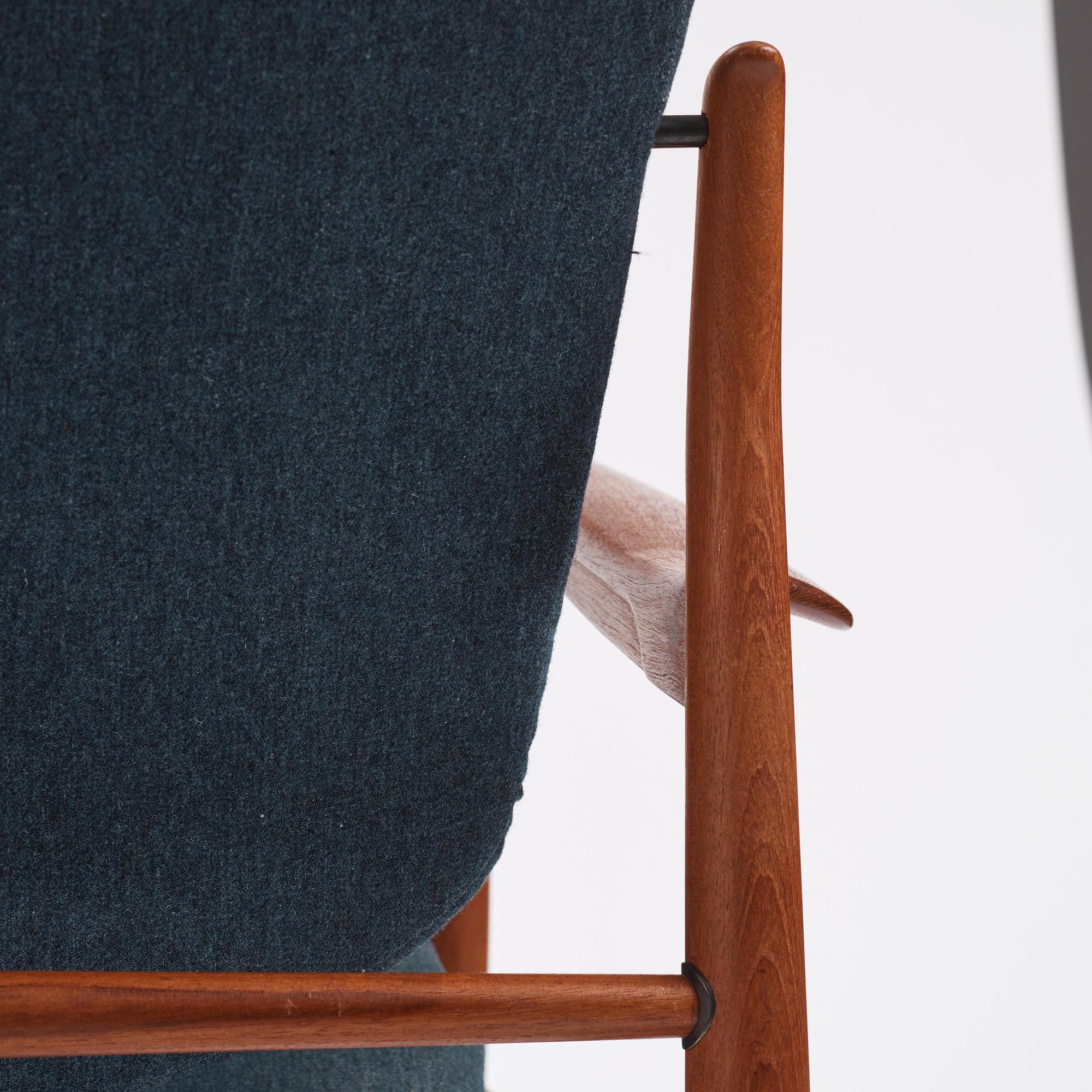 Finn Juhl, a "FD 136" easy chair, France & Daverkosen, Denmark, 1950s.