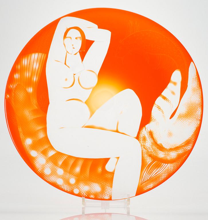 FAT, underfångsglas. Sign Kerttu Nurminen, Notsjö Finland 1991.
