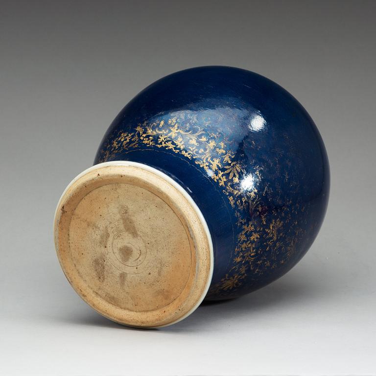 A powder blue vase, Qing dynasty, Qianlong (1736-95).