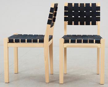 STOLAR, 4 st, modell nr 615, formgiven av Aino Aalto 1939, Artek.